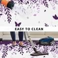 thumbnail image 4 of Purple Spring Botanical Outdoor Rug 3x5 Ft, Non Slip Washable Area Rug, Weeping Eucalyptus Butterfly Patio Rugs Carpet Runner, Large Floor Mat for Indoor/Outdoor Deck Porch Camping, 4 of 8