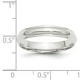 thumbnail image 7 of 14K White Gold 4mm Half Round with Edge Band Ring Size 7.5, 7 of 7