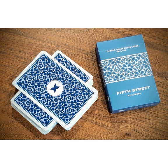 Fifth Street (Blue), PVC Waterproof, Bridge Size, Poker Index Playing Card Deck
