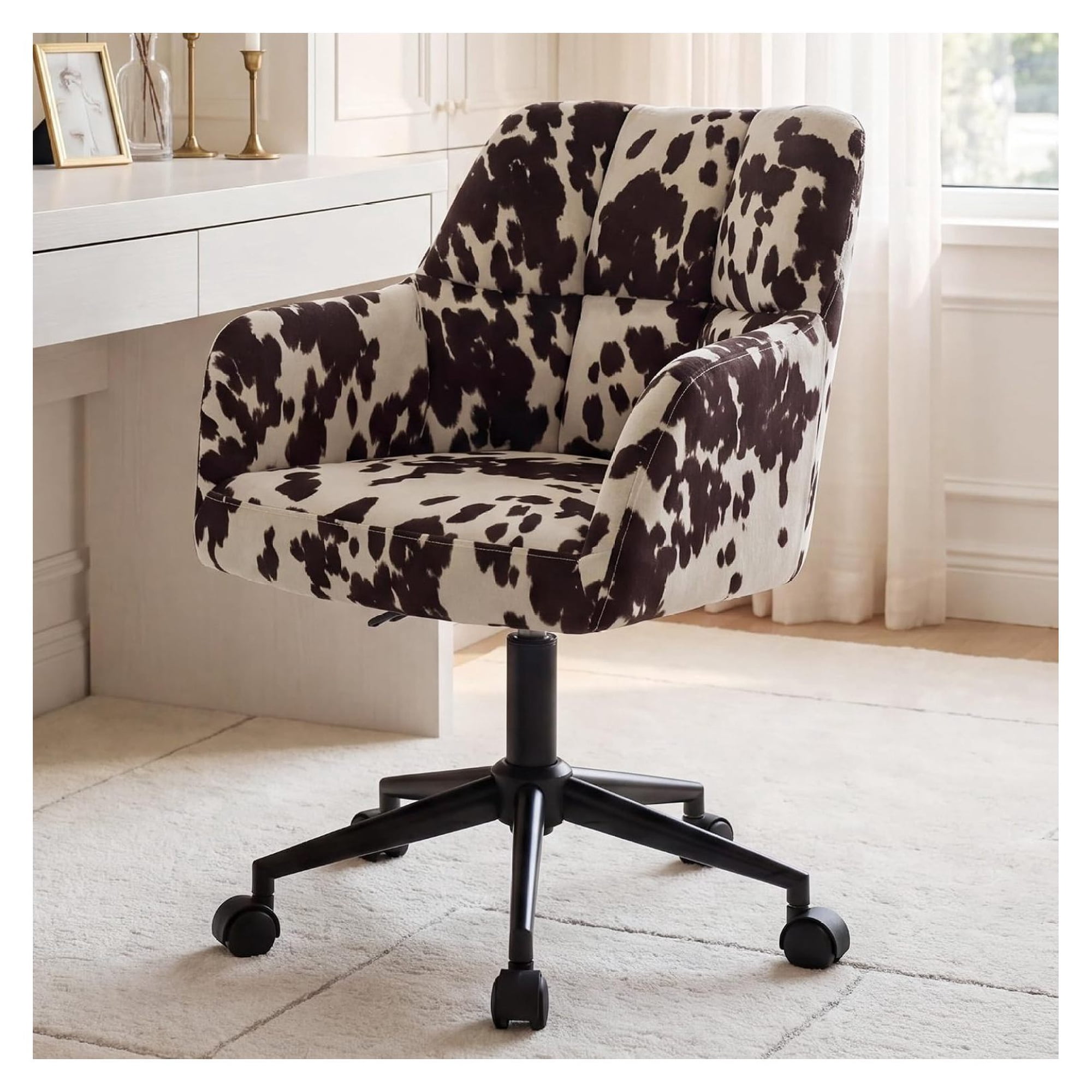 cow print desk chair office product