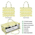 thumbnail image 2 of Large Capacity Tote Bag,Yellow Lemon Fruit Slices White Pattern Handbag Fashion Luxury Tote Bag,15.7"x13"x 5.1" Inches,Laptop Compatible, 2 of 4