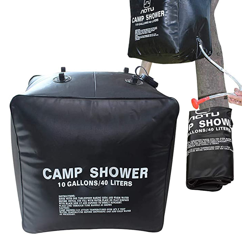 Portable 40L Solar Shower Bag Pipe Shower Head Travel Heating Water Shower Bag 