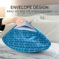 thumbnail image 7 of GZHJMY Blue Knitted Texture Satin Pillowcases for Hair and Skin Soft Like Silk Pillowcase, Satin Cooling Pillow Cases with Envelope Closure, Comfortable and Breathable, 20" x 30" Home Decor, 7 of 7