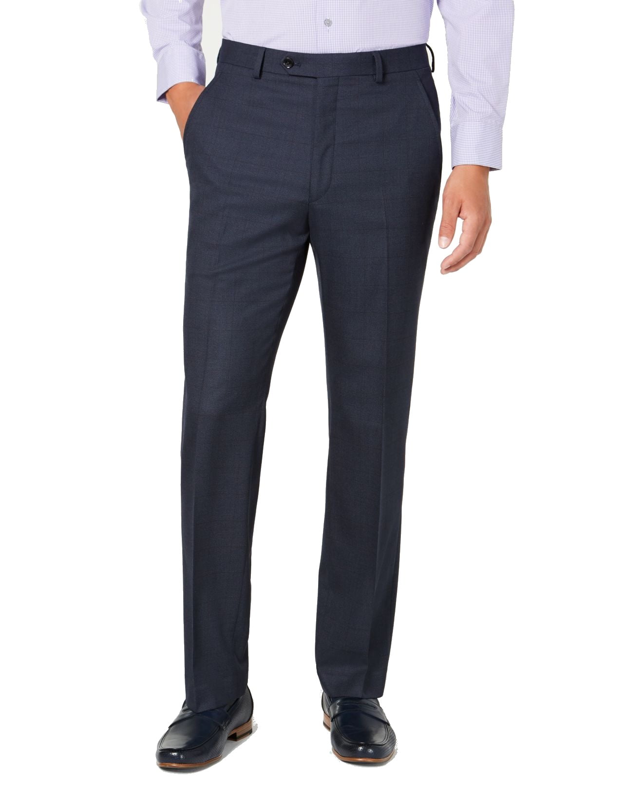 Mens Dress Pants 30X30 Windowpane Slim 