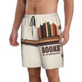 thumbnail image 2 of KLL Books Key To Knowledge Men's Casual Summer Beach Shorts Hawaiian Shorts with Pockets-3X-Large, 2 of 5