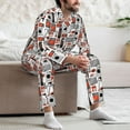 thumbnail image 7 of Naloa Modern Life Men’s Pajamas Set - Long Sleeve Button Down Sleep Shirt and Pajama Bottoms Sleepwear Set-Medium, 7 of 7