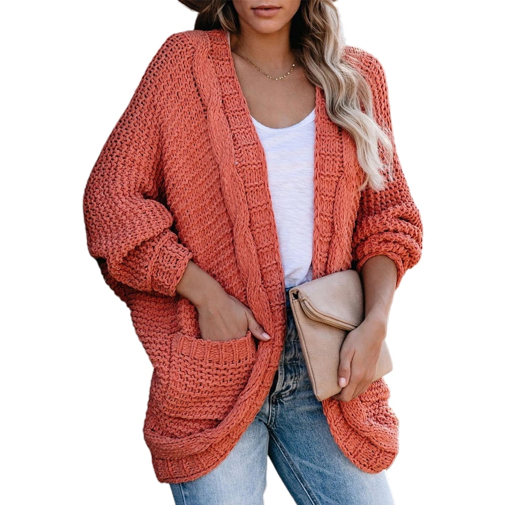 large knitted cardigan