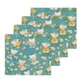 thumbnail image 2 of BZSMCE Towel Cotton Face Towel Soft Hand Towels Fashion Blue Bear Pattern, 2 of 9