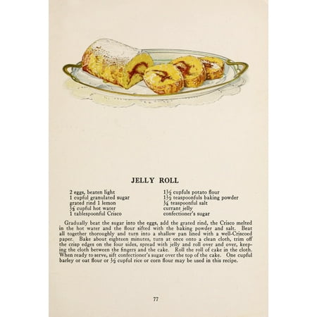 War Time Recipes 1918 Jelly roll Poster Print by  Janet McKenzie