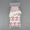 thumbnail image 2 of Ambesonne Sugar Skull Bedding Set 4 Pcs, Maroon Motif Flowers, Queen, Fuchsia Cream, 2 of 3