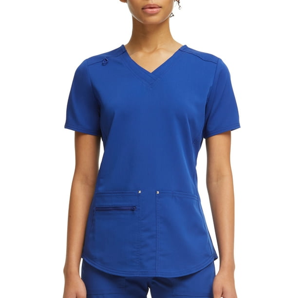 Scrubstar Women's Ultimate Stretch Twill Criss Cross VNeck Scrub Top