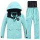 thumbnail image 2 of Conjunto de dos piezas de poliéster para niñas, con capucha y manga larga, para invierno, grueso, impermeable, resistente al viento y cálido, con capucha y pantalones de manga larga., 2 of 8