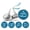 Teal Blue, variant on Darling Souvenir Candy Favor Bridal Shower Party Theme chocolate Stickers 190 Pcs-Teal Blue