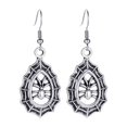 thumbnail image 1 of Pendientes para mujer, regalos para mujer, pendientes de Halloween, pendientes de calavera y araña, pendientes desgastados, pendientes, 1 of 2