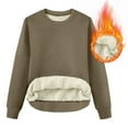 thumbnail image 5 of 2025 Women Crewneck Sweatshirt Warm Sherpa Lined Thermal Sweatshirts Heavyweight Long Sleeve Winter Fleece Pullover, 5 of 5