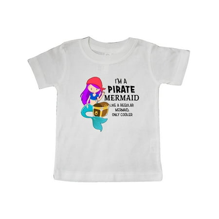 

Inktastic I m a Pirate Mermaid-like a regular mermaid only cooler Gift Baby Boy or Baby Girl T-Shirt