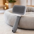 thumbnail image 5 of Self-Cleaning Slicker Brush for Cats – Pet Grooming Tool for Removing Mats,Tangles,and Loose Fur,Pink, 5 of 9