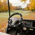 thumbnail image 3 of HUIACONG Halloween Skull Golf Cart Steering Wheel Covers 13-14 Inches Non-slip Golf Steering Wheel Protection Flannel Fabric Comfortable Compatible with EZGO Yamaha Club Cars, 3 of 7