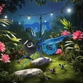thumbnail image 5 of FYHALE Solar Bee Lights Outdoor, Hanging Bee Solar Garden Lights Decor for Outside, Outdoor Statues Figurine Lights Decorations for Patio Balcony Yard Ornament Housewarming(Blue), 5 of 6