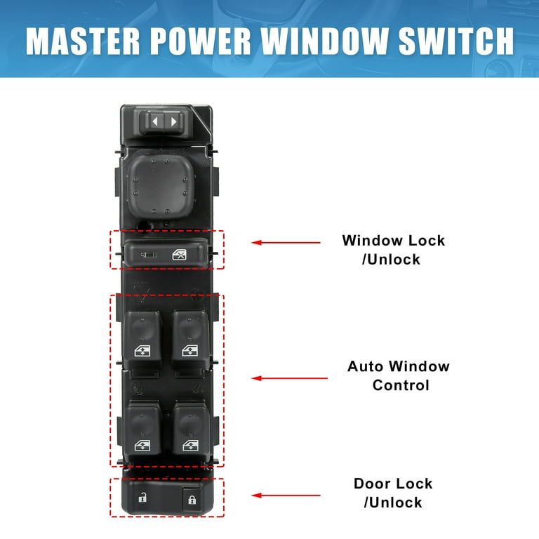 Driver Side Power Window Control Switch - Front Left. Part no