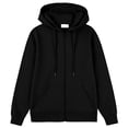 thumbnail image 2 of Hsovts Men's Hoodies Zip Up Hooded Sweatshirts with Pockets | Cotton Blend Sweatshirts;Fall Clothes Outfits;Full Zip Up Hoodie;Long Sleeve Winter Jackets;Relaxed Fit Coat Black XL, 2 of 5