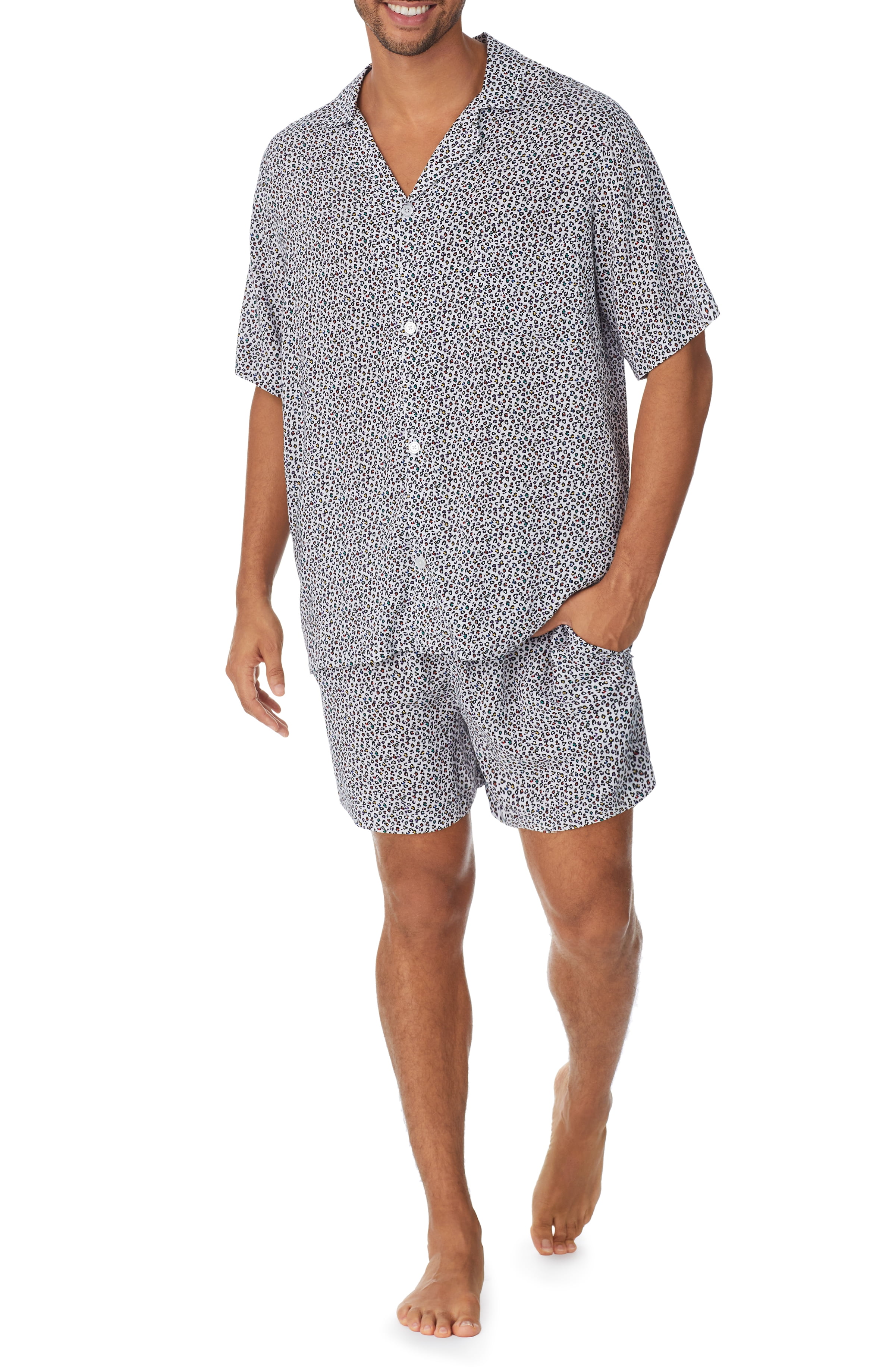 Room Service Mens Short Sleeve Pajama Set