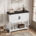 thumbnail image 4 of Mueble Bar de Café Estilo Granja con Puerta Doble, Mueble Buffet con 2 Gabinetes de Almacenamiento y Estante Abierto, Mesa de Entrada con Consola para Sala de Estar, Pasillo, 4 of 8