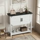 thumbnail image 4 of Mueble Bar de Café Estilo Granja con Puerta Doble, Mueble Buffet con 2 Gabinetes de Almacenamiento y Estante Abierto, Mesa de Entrada con Consola para Sala de Estar, Pasillo, 4 of 8