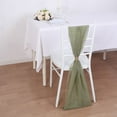 thumbnail image 3 of BalsaCircle 5 Dusty Sage Extra Premium Chiffon Chair Sashes Bows Ties Ceremony, 3 of 6