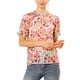 thumbnail image 1 of BLUSA FLORES CON VOLANTES DE INSPIRE CHIC para Mujeres, Manga Corta, Cuello con Volantes, Blusas Casuales 3XL Blanca, 1 of 7