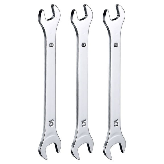 Uxcell 3pcs Double Open End Thin Wrench 8×10mm Metric U-Shaped Spanner