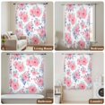 thumbnail image 6 of Pink Watercolor Floral Sheer Curtains 54 Inches Long, Spring Flower Abstract Art Light Filering Curtains, Breathable Simi Curtain Privacy Drapes for Kitchen Bathroom Small Window Treatment, 6 of 9