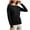 Black, variant on Lovskoo 2024 Sweaters for Women Beaded Pullover Sweater Round Neck Long Sleeve Knitwear Loose Bottom Blouse Black