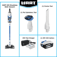 HART 20Volt Brushless Cordless Stick Vacuum Kit, Generation 2, (1) 4