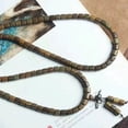 thumbnail image 5 of 108 Wood Barrel Bead Bracelet Necklace Wenwan Style Buddhist Mala Fashion Jewelry for Meditation or Daily Wear, 5 of 6