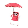 thumbnail image 3 of Sillas de playa para niños, asientos de exterior con sombrilla, silla de camping para bebé fácil de transportar Rojo, 3 of 8