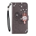 thumbnail image 2 of Feishell iPhone 12 Pro Max Case Owl Pattern Glitter Sparkly Gems Shockproof PU Leather Wallet Cover Flip Stand Card Slots Magnetic Diamond Bling Folio Case for Apple iPhone 12 Pro Max, Gray, 2 of 7