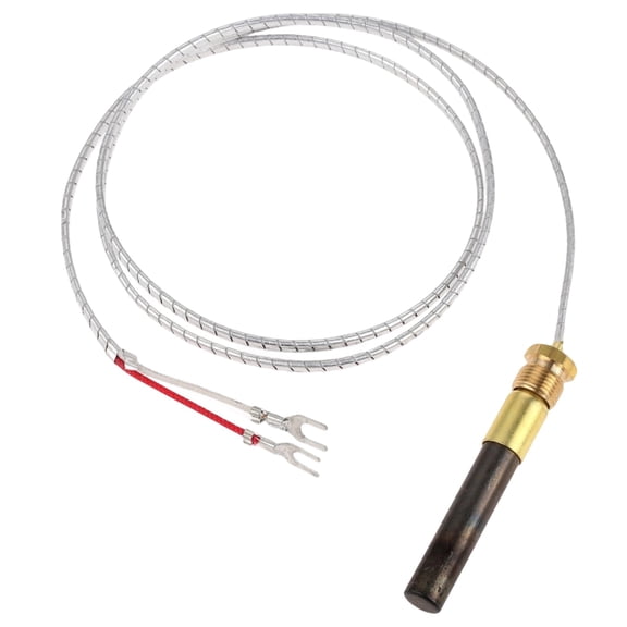 750mv Foil Wire Thermopile, 72 inch Thermocouple, Metal Temperature Sensor with Quick Connect Terminal, High Voltage Output, for Gas Water Heater, Fireplace, Gas Fryer
