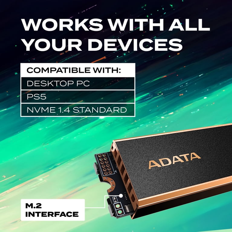 ADATA 4TB SSD Legend 960 Max with Heatsink PCIe Gen4x4 NVMe M.2