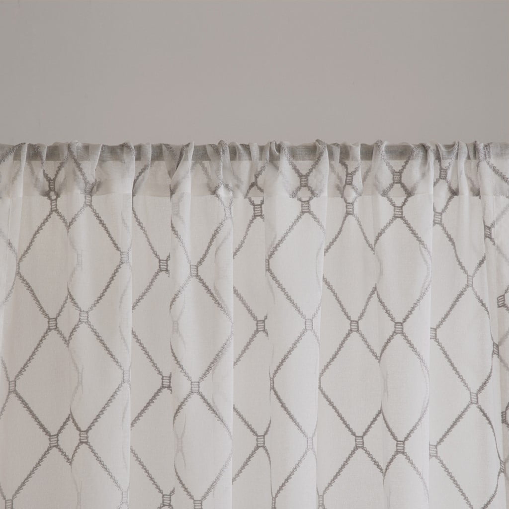 Diamond Sheer Window Curtain Panel (Only 1 Pc Panel)
