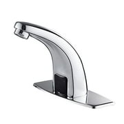 Gangang Commercial Bathroom Touchless Automatic Motion Sensor Sink Faucet Cold and Hot Water Basin Tap Mixer with Cover Plate