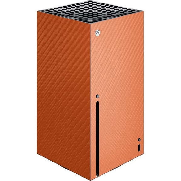 Skinit Textures Orange Carbon Fiber Xbox Series X Console Skin