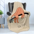thumbnail image 4 of Animal Soft Flannel Fleece Blanket, Sleeping Big Bear and Sloth Hanging on a Bench Cozy Lazy Wild Creature Image Print, Cozy Plush for Indoor and Outdoor Use, 50" x 60", Multicolor, by Ambesonne, 4 of 5