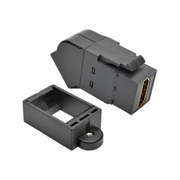 Tripp Lite HDMI All-in-One Keystone/Panel Mount Angled Coupler (F/F), Black