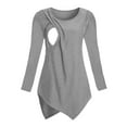 thumbnail image 2 of Aofany Womens Maternity Nursing Tops Long Sleeve Breastfeeding Shirt Flattering Comfy Pregnancy Clothes, 2 of 4