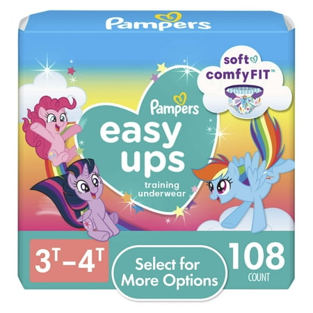 Pampers Easy Ups My Little Pony Training Pants Toddler Girls 3T/4T 108 Ct (Select for More Options)
