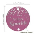 thumbnail image 6 of Inkdotpot Silver Foil Paper Hang Tags Let Love Sparkle Wedding Favor Tags 50 Pieces, 6 of 7