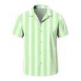 thumbnail image 4 of Men's Tropical Print Short Sleeve Button Down Shirt Lightweight Breathable Casual Beachwear, 4 of 7