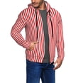 thumbnail image 2 of Naloa Red And White Stripes Men’s Hoodies, Zip up Hoodie, Sweatshirts,Hoodies for Men Sizes S-3XL-3X-Large, 2 of 5