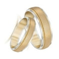 thumbnail image 2 of Pompeii3 Gold Matching His Hers Two Tone Wedding Band Ring Set, 2 of 5